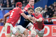 Lancement du Tournoi des Six Nations opposant la France au Pays de Galles (43-0) au stade de France à Saint-Denis