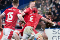 Lancement du Tournoi des Six Nations opposant la France au Pays de Galles (43-0) au stade de France à Saint-Denis