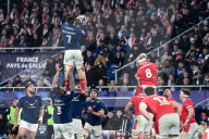 Lancement du Tournoi des Six Nations opposant la France au Pays de Galles (43-0) au stade de France à Saint-Denis