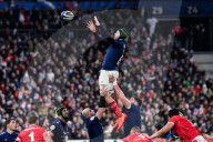 Lancement du Tournoi des Six Nations opposant la France au Pays de Galles (43-0) au stade de France à Saint-Denis