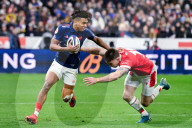 Lancement du Tournoi des Six Nations opposant la France au Pays de Galles (43-0) au stade de France à Saint-Denis