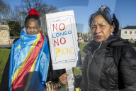 Protest march in Brussels over the conflict in the Democratic Republic of the Congo