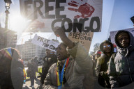 Protest march in Brussels over the conflict in the Democratic Republic of the Congo