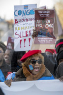 Protest march in Brussels over the conflict in the Democratic Republic of the Congo