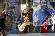 Protest march in Brussels over the conflict in the Democratic Republic of the Congo