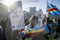 Protest march in Brussels over the conflict in the Democratic Republic of the Congo