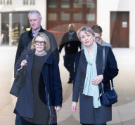 Guests depart for Sunday with Laura Kuenssberg at the BBC, Broadcasting House, London, UK.
