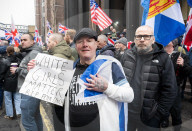 Tommy Robinson supporters march from Waterloo to Whitehall for rally & speeches, 
London, UK.