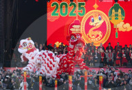 Chinese New Year - the Year of the Snake celebrations in Trafalgar Square, London, UK