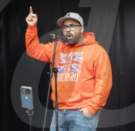 Tommy Robinson supporters march from Waterloo to Whitehall for rally & speeches, 
London, UK.