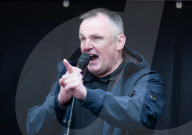Tommy Robinson supporters march from Waterloo to Whitehall for rally & speeches, 
London, UK.