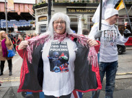 Tommy Robinson supporters march from Waterloo to Whitehall for rally & speeches, 
London, UK.