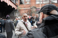 Tommy Robinson supporters march from Waterloo to Whitehall for rally & speeches, 
London, UK.