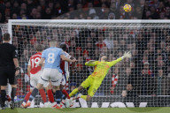 Premier League match between Arsenal and Manchester City at the Emirates Stadium in London, UK