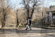 Litter picking on Khortytsia Island in Zaporizhzhia