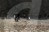 Litter picking on Khortytsia Island in Zaporizhzhia