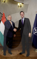 Hungary's PM Orban visits NATO HQ
