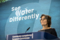 EU Commissioner Roswell Addresses Water Conditions in the EU, in Brussels,Belgium.