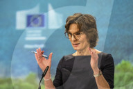 EU Commissioner Roswell Addresses Water Conditions in the EU, in Brussels,Belgium.
