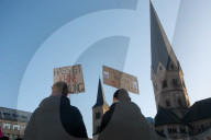 Friedlich Merz Rally For Upcoming Election In Bonn And Counter Protest