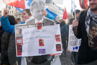 Friedlich Merz Rally For Upcoming Election In Bonn And Counter Protest