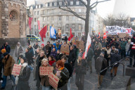 Friedlich Merz Rally For Upcoming Election In Bonn And Counter Protest