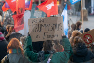 Friedlich Merz Rally For Upcoming Election In Bonn And Counter Protest