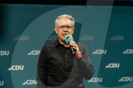 Friedlich Merz Rally For Upcoming Election In Bonn And Counter Protest