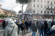 Roma, Sit-in dei tassisti a Bocca della Verit&#xe0;
Roma, Sit-in dei tassisti a Bocca della Verit&#xe0;