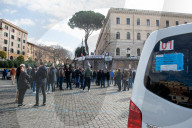 Roma, Sit-in dei tassisti a Bocca della Verit&#xe0;
Roma, Sit-in dei tassisti a Bocca della Verit&#xe0;
