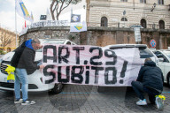 Roma, Sit-in dei tassisti a Bocca della Verit&#xe0;
Roma, Sit-in dei tassisti a Bocca della Verit&#xe0;
