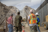 US Military aids in border wall construction in Arizona