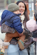 AUSTRIA, SWITZERLAND AND GERMANY ONLY** Aurora Ramazzotti Strolls Through Milan With Son Cesare And Friends - 04 Feb 2025