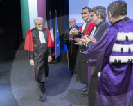 Il Presidente della Repubblica, Sergio Mattarella in occasione della cerimonia di consegna dell&#x2019;onorificenza accademica di Dottore Honoris Causa dall&#x2019;Universit&#xe0; di Aix-Marseille