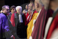 Il Presidente della Repubblica, Sergio Mattarella in occasione della cerimonia di consegna dell&#x2019;onorificenza accademica di Dottore Honoris Causa dall&#x2019;Universit&#xe0; di Aix-Marseille