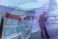 Milano - Presidio con azione degli studenti di Unione degli Studenti