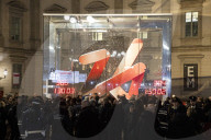 Countdown Orologio Olimpiadi 2026 in piazzetta Palazzo Reale a Milano