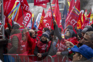 Industrial Workers' Protest in Front of the European Commission