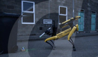 Robot dog for detecting and disabling bombs 