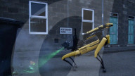 Robot dog for detecting and disabling bombs 