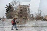 Russian missile attack on Izium