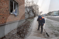 Russian missile attack on Izium