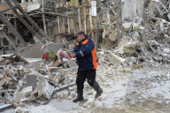 Russian missile attack on Izium