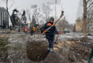 Russian missile attack on Izium