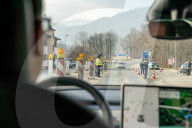 Das Ende von Schengen: Grosskontrolle der Bayerischen Polizei an der Grenze zu Österreich in Oberaudorf