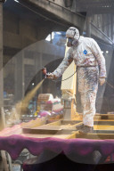 Carnaval de Nice "Roi des Oceans" atelier de fabrication Halle Spada
