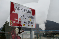 Protesters In Front Of The Arkema Factory In The Isere Department