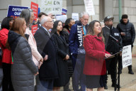 Press Conference Against Funding Freeze Outside Of EPA