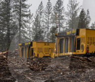Biochar Is Created From Unmerchantable Wood, Using Two Tigercat 6040 Carbonizers, As Part Of Nevada County's Biomass Pilot Project 