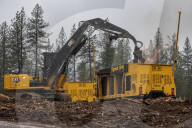 Biochar Is Created From Unmerchantable Wood, Using Two Tigercat 6040 Carbonizers, As Part Of Nevada County's Biomass Pilot Project 